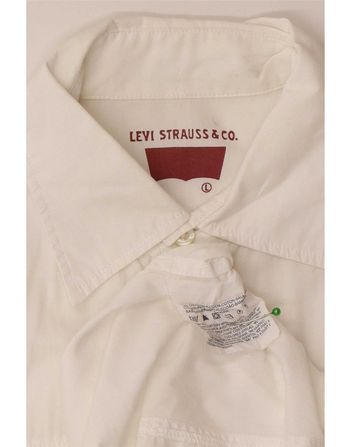 Męska koszula z krótkim rękawem Levi's, duża, biała, bawełniana