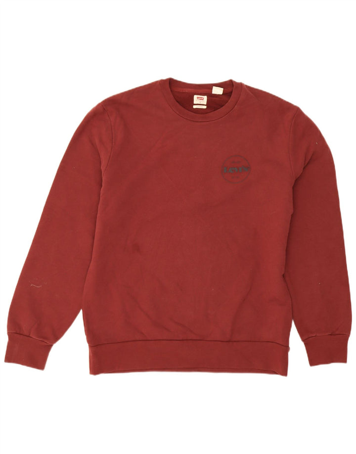 Męska bluza Levi's Sweter, średnia bordowa bawełna
