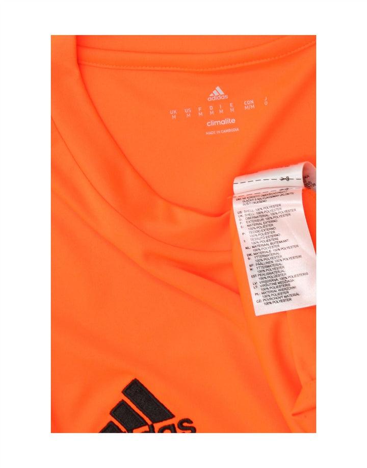 Adidas Męska koszulka Climalite Top, średni pomarańczowy poliester