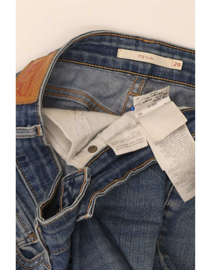 Damskie jeansy Levi's 712 Slim W29 L32 Niebieskie bawełniane