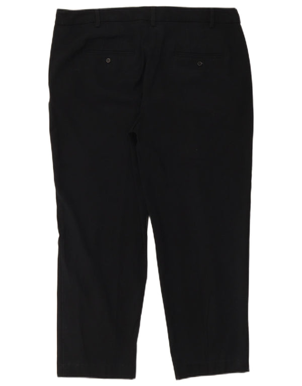 Marks & Spencer Damskie proste spodnie chino UK 14 duże W36 L26 czarne