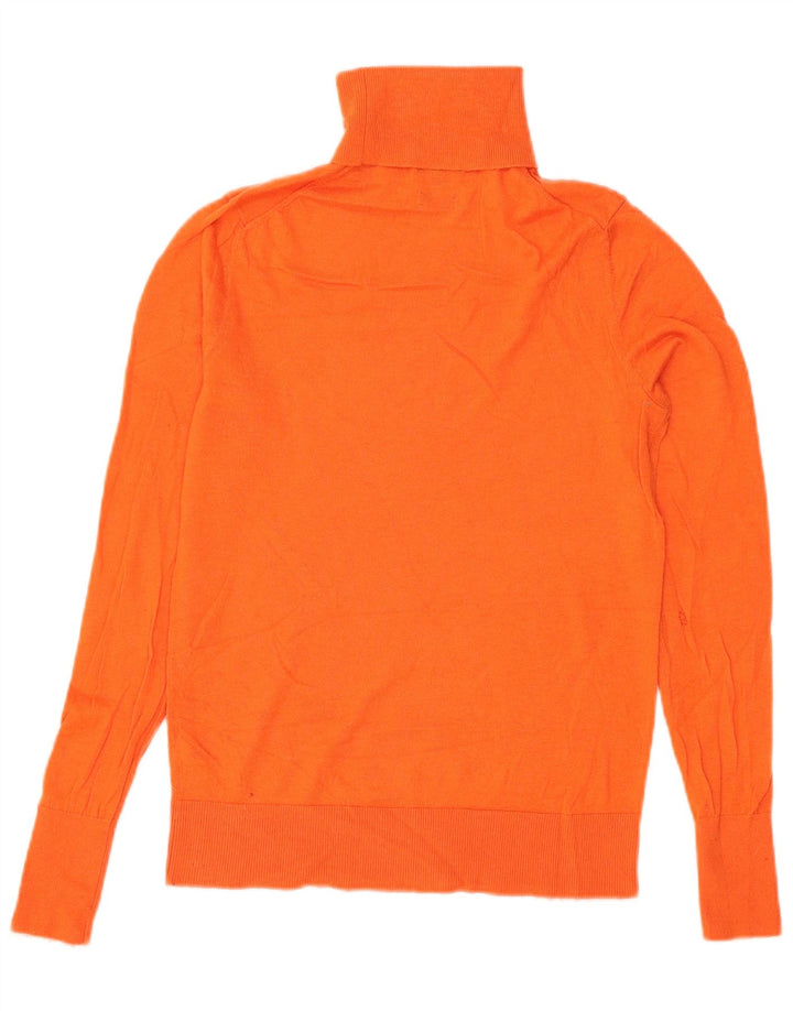 Sweter damski Massimo Dutti z wywijanym dekoltem UK 10 Small Orange Wełna