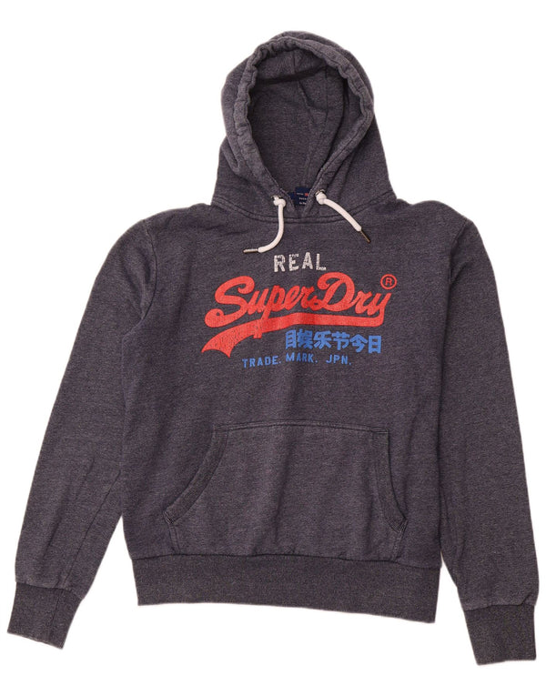 SUPERDRY Męski sweter z kapturem i grafiką, 2XL, szary, bawełniany