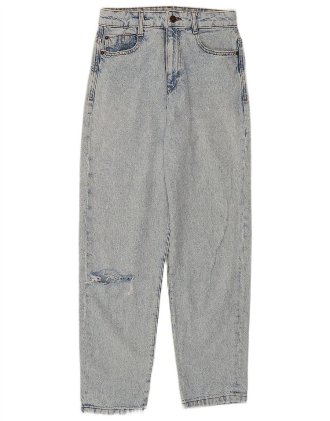 Damskie jeansy Zara z wysokim stanem, w trudnej sytuacji, EU 36 XS W26 L27, niebieska bawełna