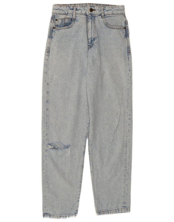 Damskie jeansy Zara z wysokim stanem, w trudnej sytuacji, EU 36 XS W26 L27, niebieska bawełna