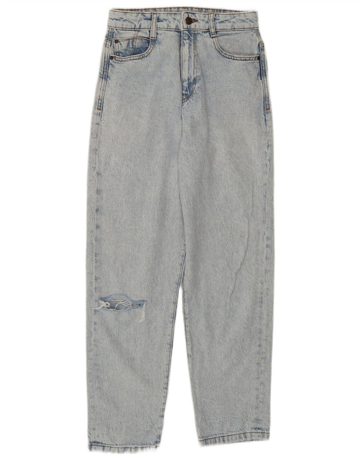 Damskie jeansy Zara z wysokim stanem, w trudnej sytuacji, EU 36 XS W26 L27, niebieska bawełna