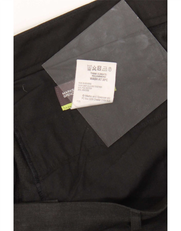 Marks & Spencer Męskie dopasowane proste spodnie garniturowe W38 L31 Szary poliester