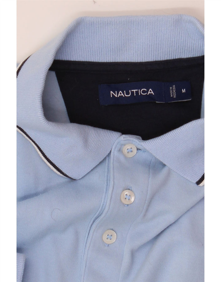 NAUTICA Mens Polo Shirt Medium Blue
