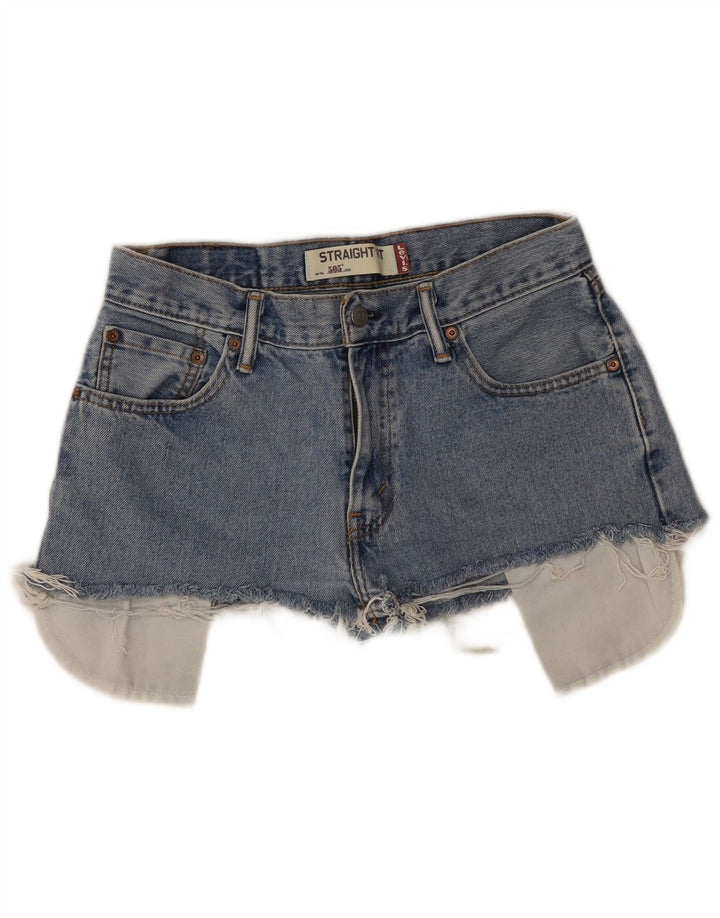 Damskie spodenki jeansowe Levi's 505 w trudnej sytuacji W29 Średnioniebieskie bawełniane