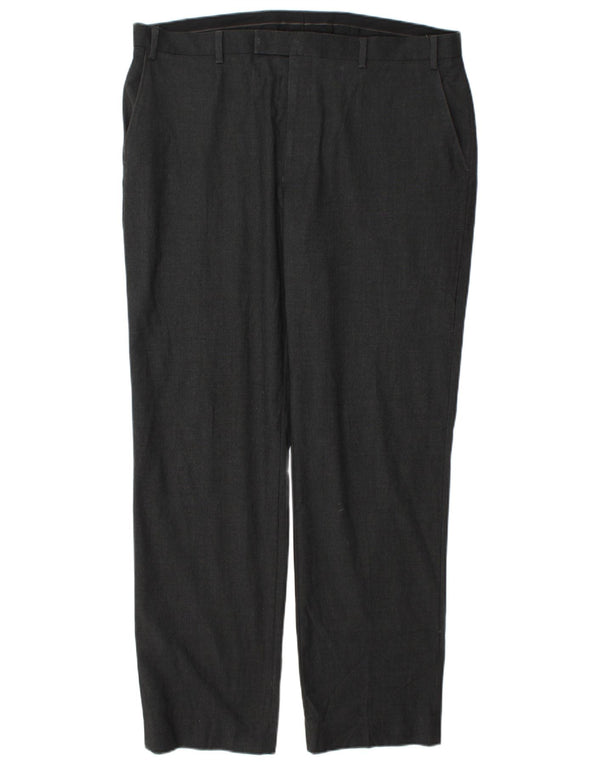 Męskie spodnie typu chino Regular Marks & Spencer W40 L33 Szary poliester