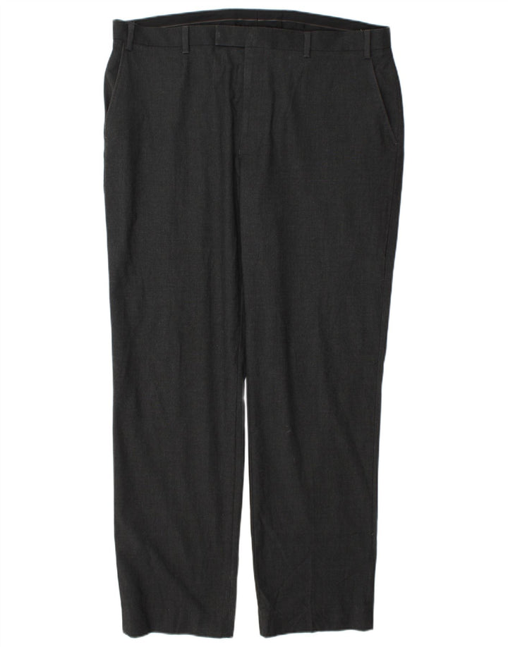 Męskie spodnie typu chino Regular Marks & Spencer W40 L33 Szary poliester