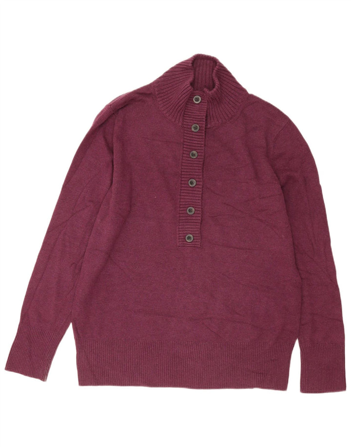 Damski sweter zapinany na guziki Eddie Bauer XL, bordowa bawełna