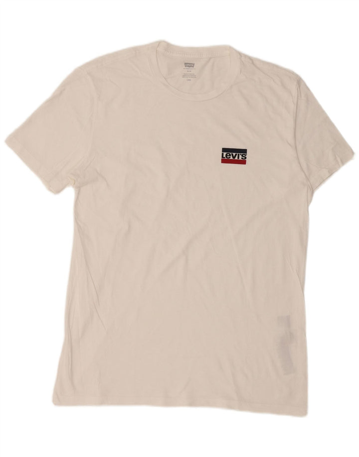 LEVI'S Mens Slim T-Shirt Top Large White Cotton