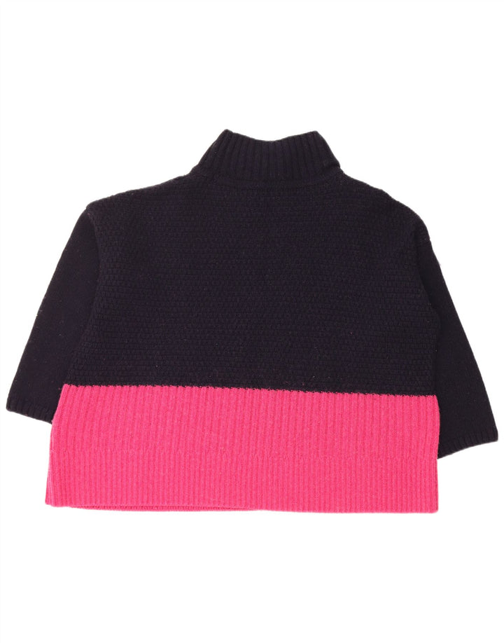 Damski sweter z golfem BARBOUR UK 18 XL, granatowy, blok kolorów