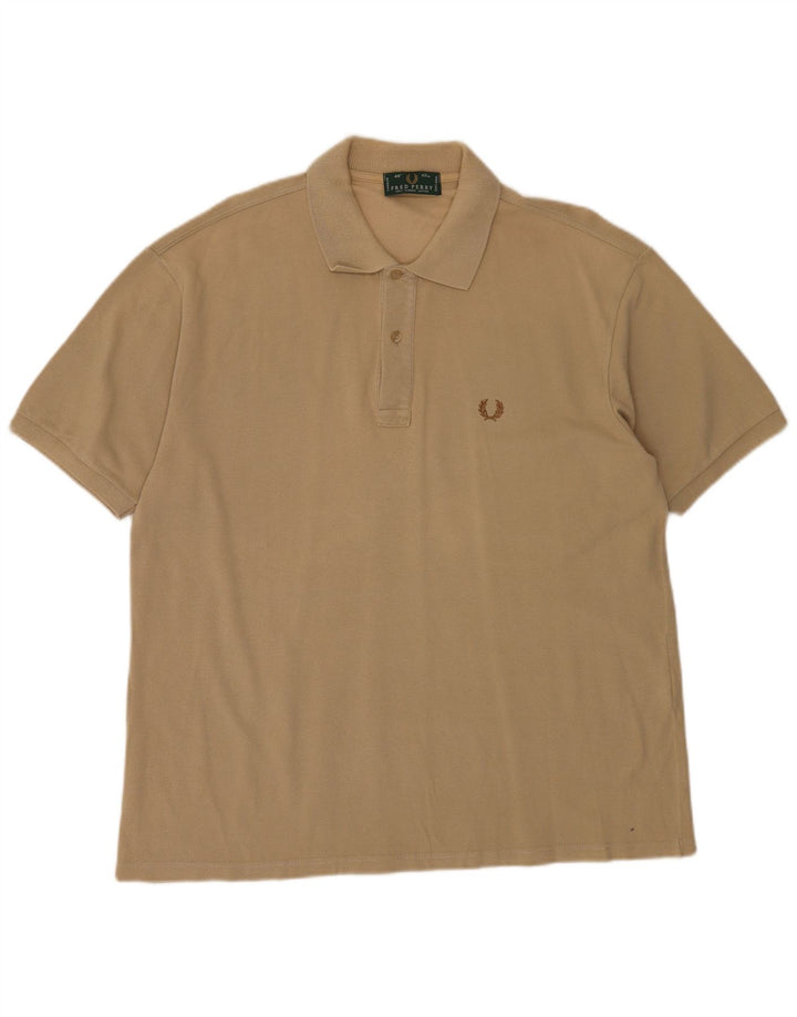 Męska koszulka polo Fred Perry, duża, beżowa, bawełniana