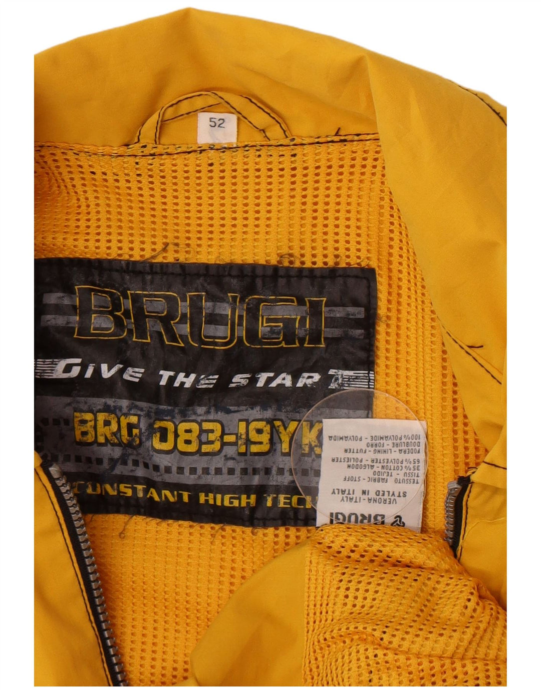 Męska kurtka użytkowa Brugi IT 52 XL, żółta, bawełniana