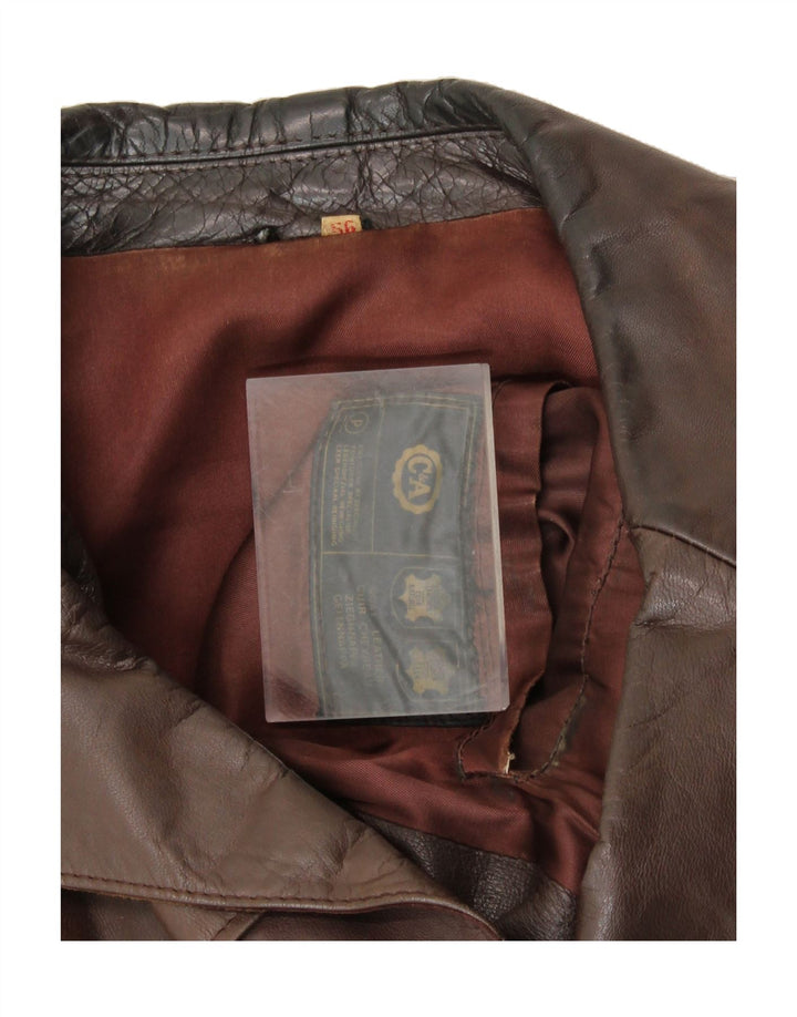 C&A Mens Leather Jacket IT 56 3XL Brown Leather Vintage C&A and Second-Hand C&A from Messina Hembry 