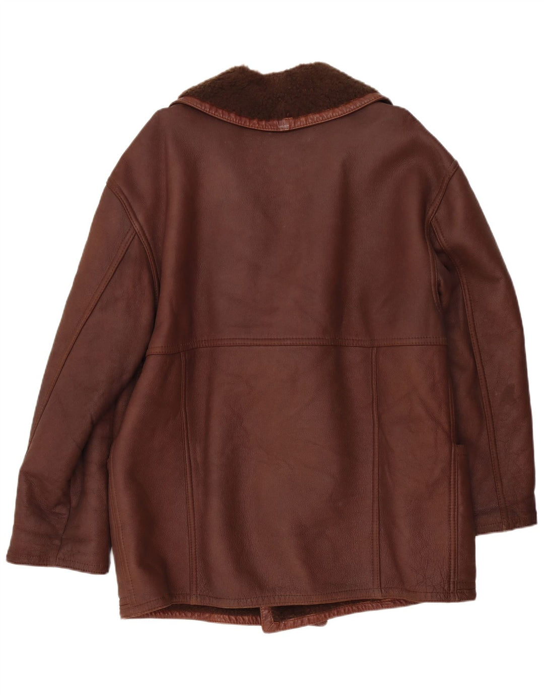 RUFF0 Męska kurtka shearling UK 40, duża brązowa