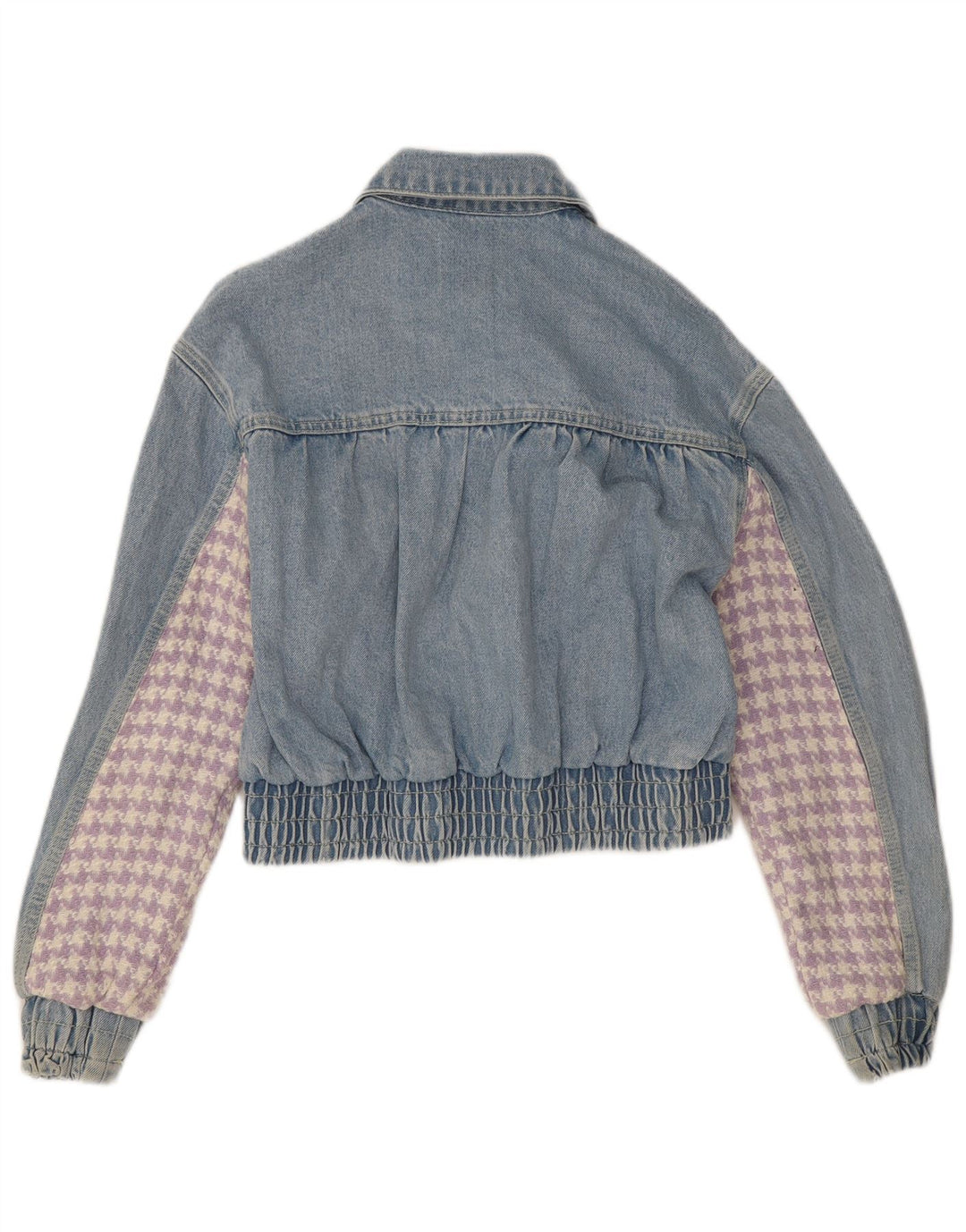 Damska kurtka dżinsowa Zara Crop UK 10 Small Blue Patchwork