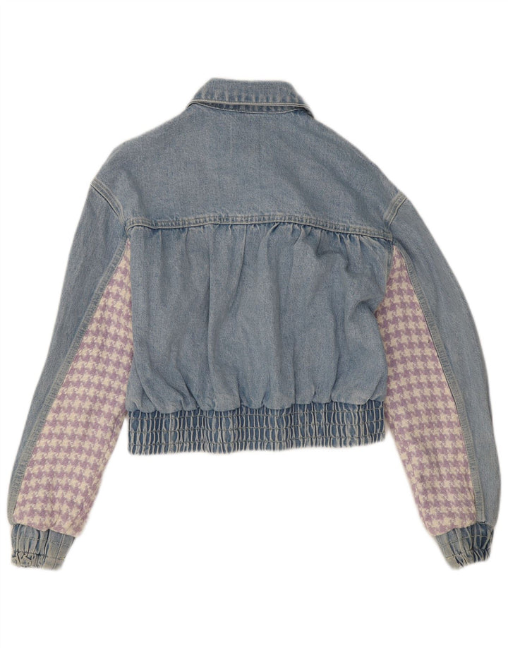 Damska kurtka dżinsowa Zara Crop UK 10 Small Blue Patchwork