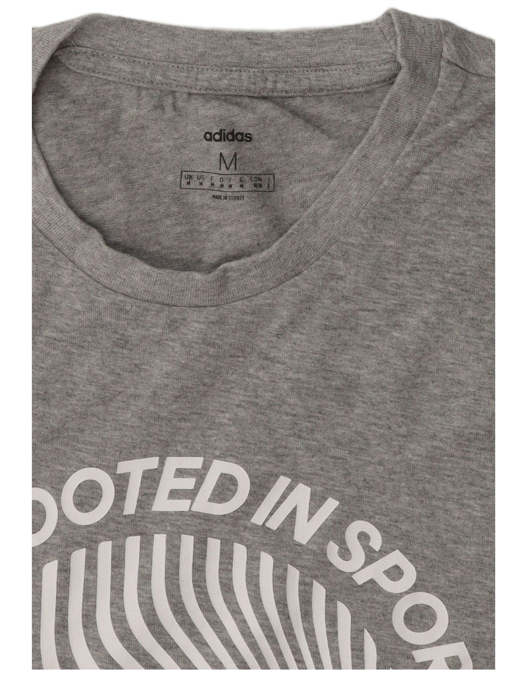 Męska koszulka graficzna Adidas Top Medium Grey Flecked