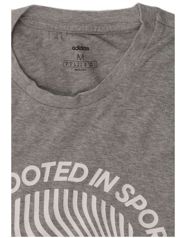 Męska koszulka graficzna Adidas Top Medium Grey Flecked