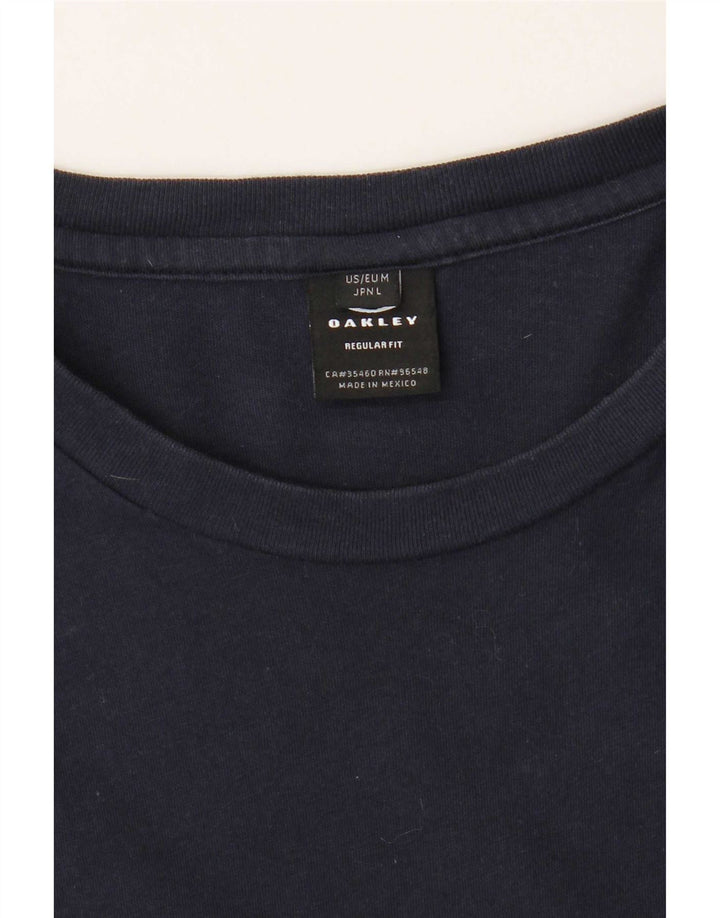 T-shirt męski Oakley o regularnym kroju, średni granatowy w kwiaty