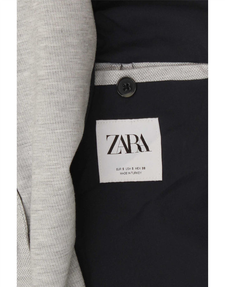 Zara Męska marynarka zapinana na 2 guziki UK 36 Small Grey Flecked
