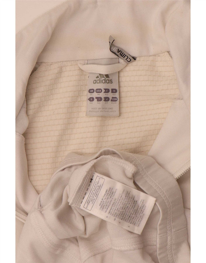Damska kurtka dresowa adidas Climalite Top Jacket UK 14, duża, biała, poliestrowa