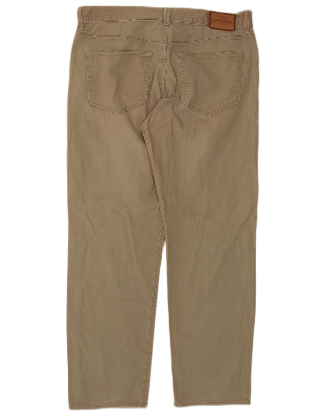 Męskie proste dżinsy Calvin Klein W34 L29 w kolorze beżowym