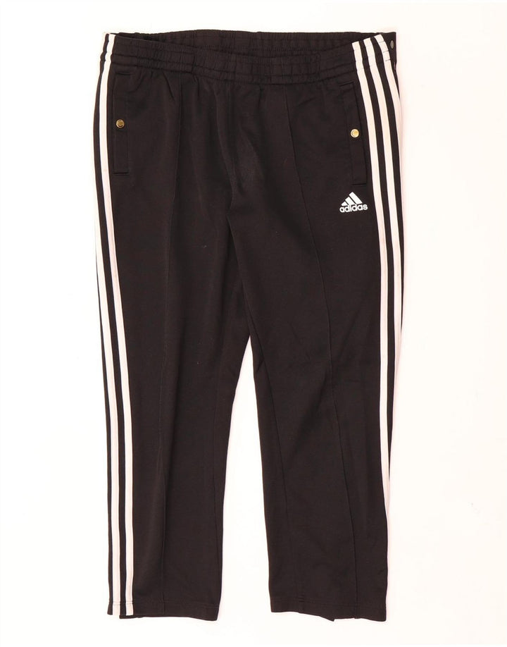 Damskie spodnie dresowe Adidas Crop UK 12/14 Średni czarny poliester