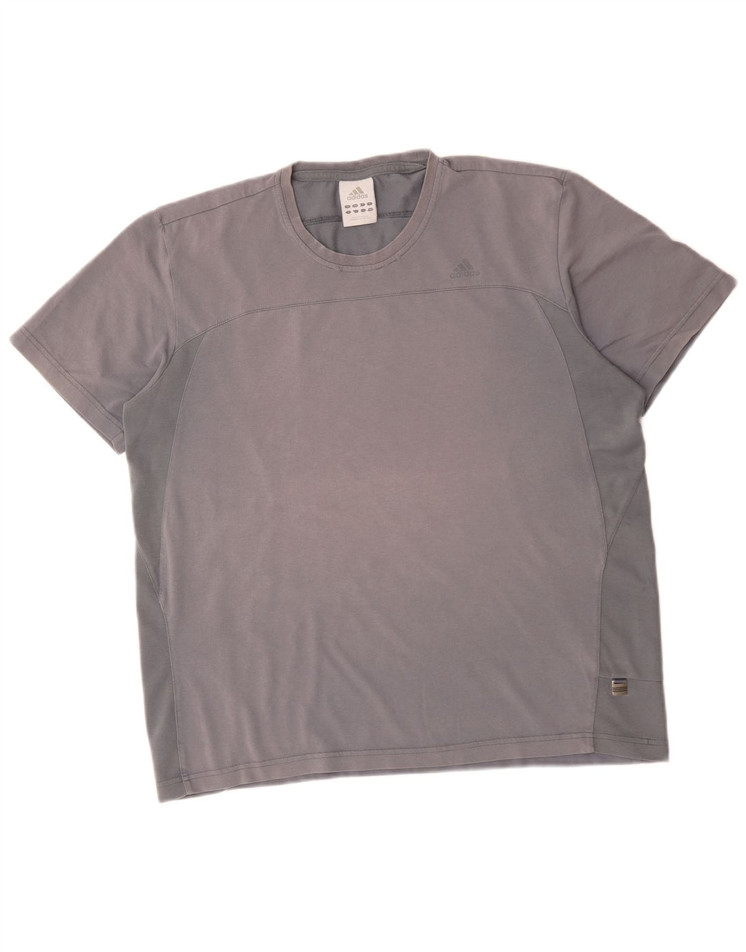 Adidas Męski T-shirt Top Duży Szary Bawełniany