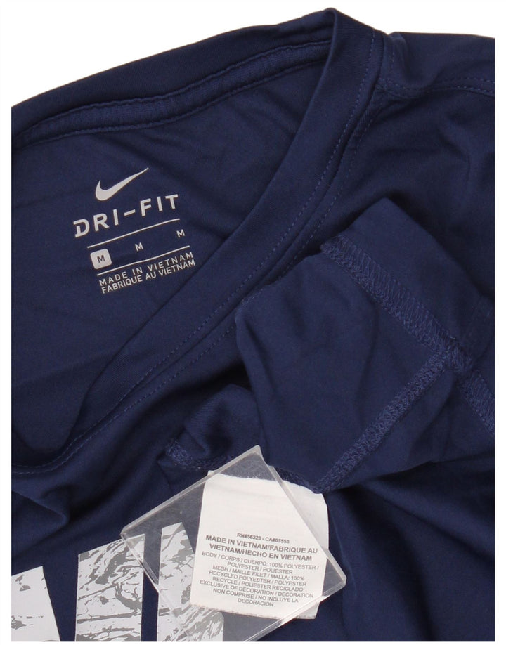 Chłopięca koszulka Nike Dri Fit Graphic z długim rękawem 10-11 lat, średni granat