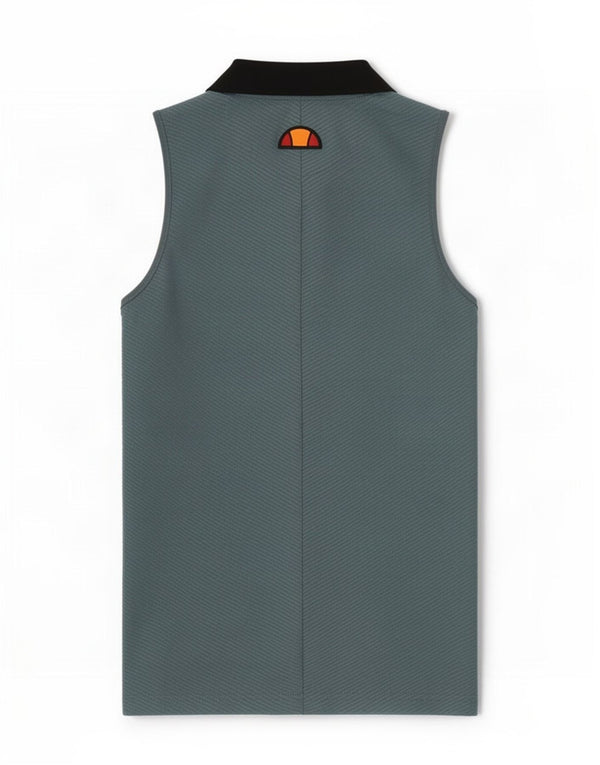 Damska koszulka polo bez rękawów Ellesse UK 8 Small Blue Pinstripe Polyester