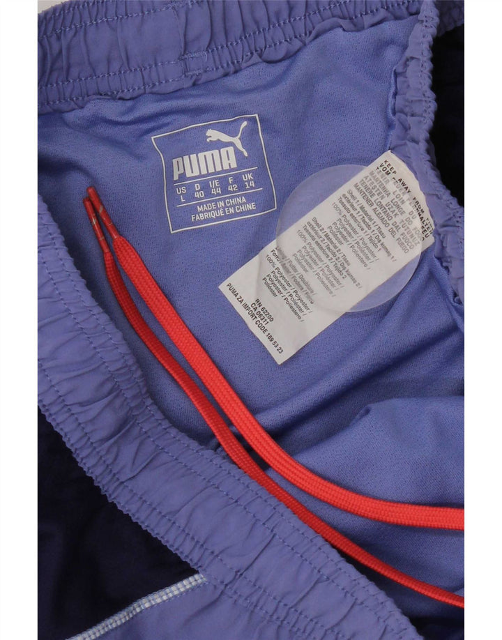 Damskie spodenki sportowe Puma UK 14, duży, fioletowy, poliestrowy blok kolorów