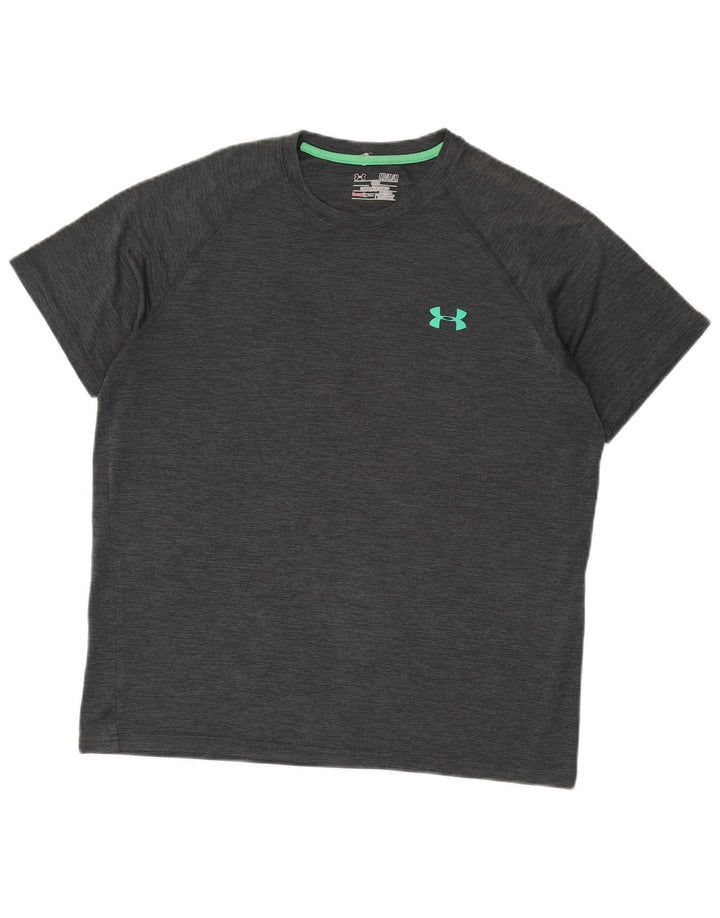 Męska koszulka t-shirt UNDER ARMOUR Heat Gear, średnio szara, nakrapiana