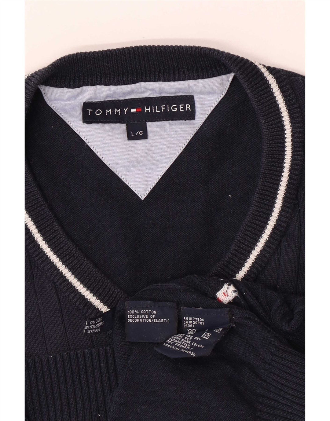 Męski podkoszulek Tommy Hilfiger z kamizelką, duży, granatowy, bawełniany