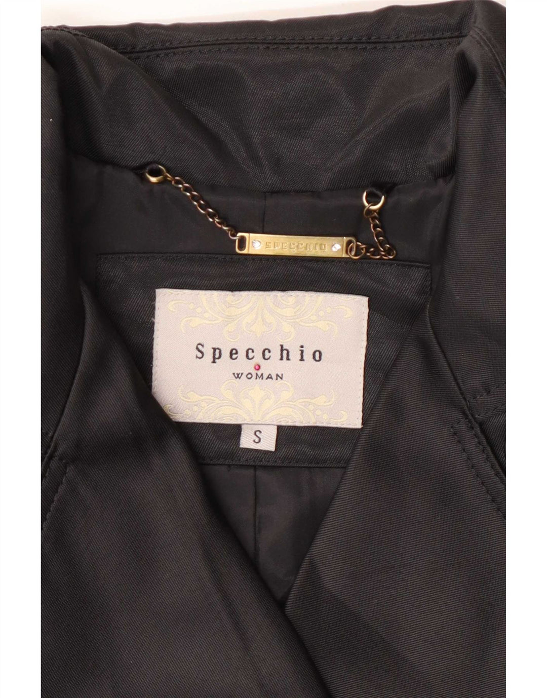 Specchio damski trencz UK 10 mały czarny poliester