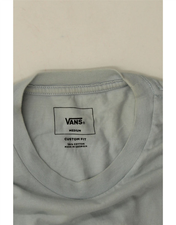 Męski T-shirt Vans Custom Fit z grafiką, średni niebieski, bawełniany