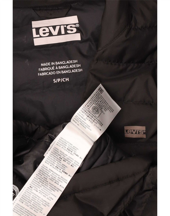 Męska ocieplana kurtka Levi's, mała, czarna, z poliestru