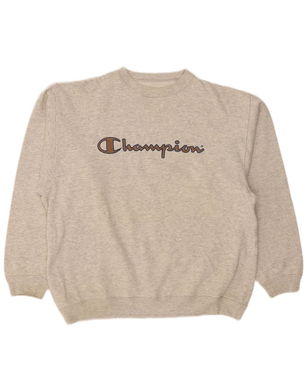 Męska bluza z grafiką Champion XL, szara, nakrapiana bawełna