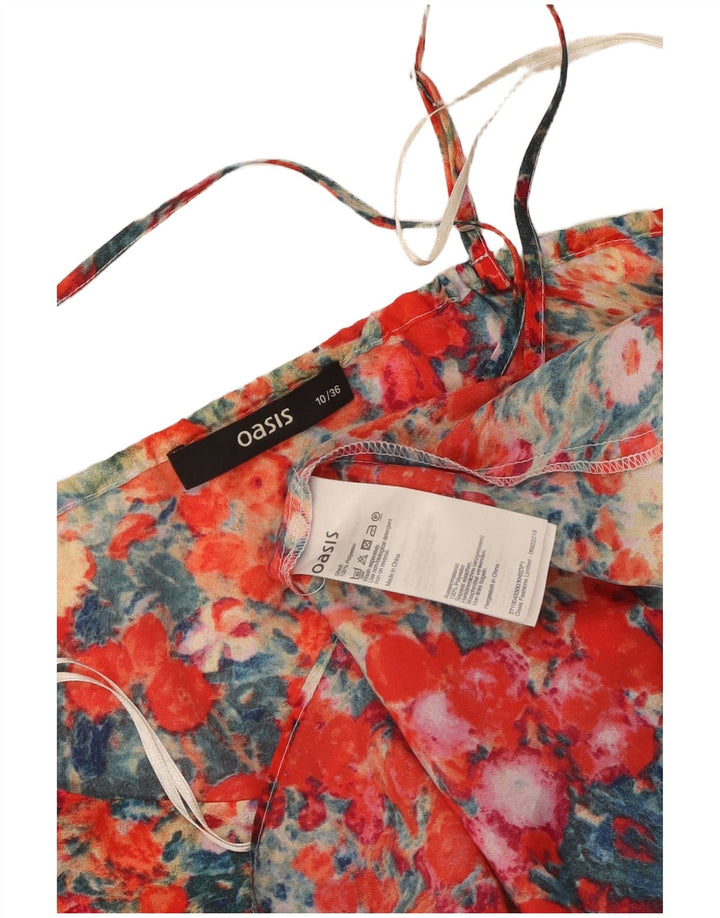 Damski top na ramiączkach Oasis UK 10, mały, wielokolorowy, kwiatowy poliester