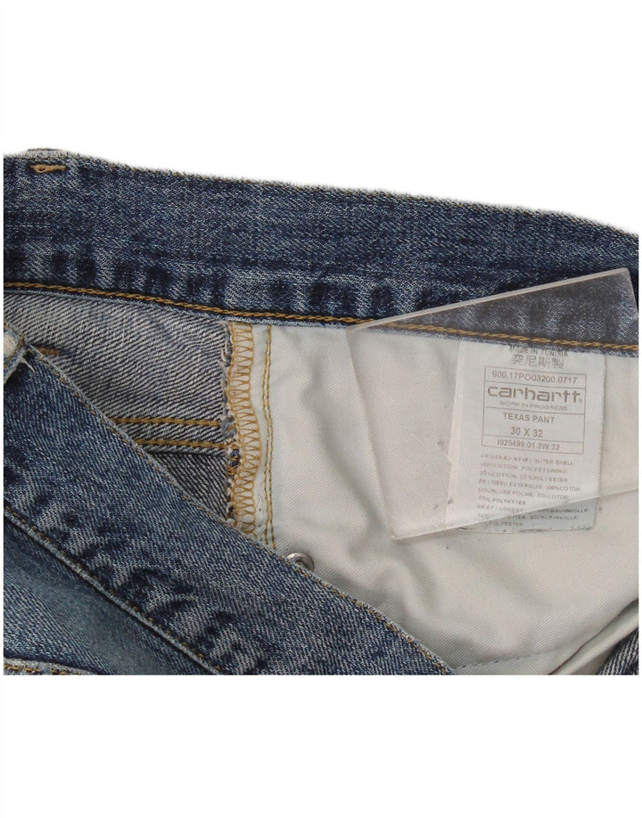 Damskie jeansy Carhartt Texas Distressed Slim W30 L32 Niebieskie bawełniane