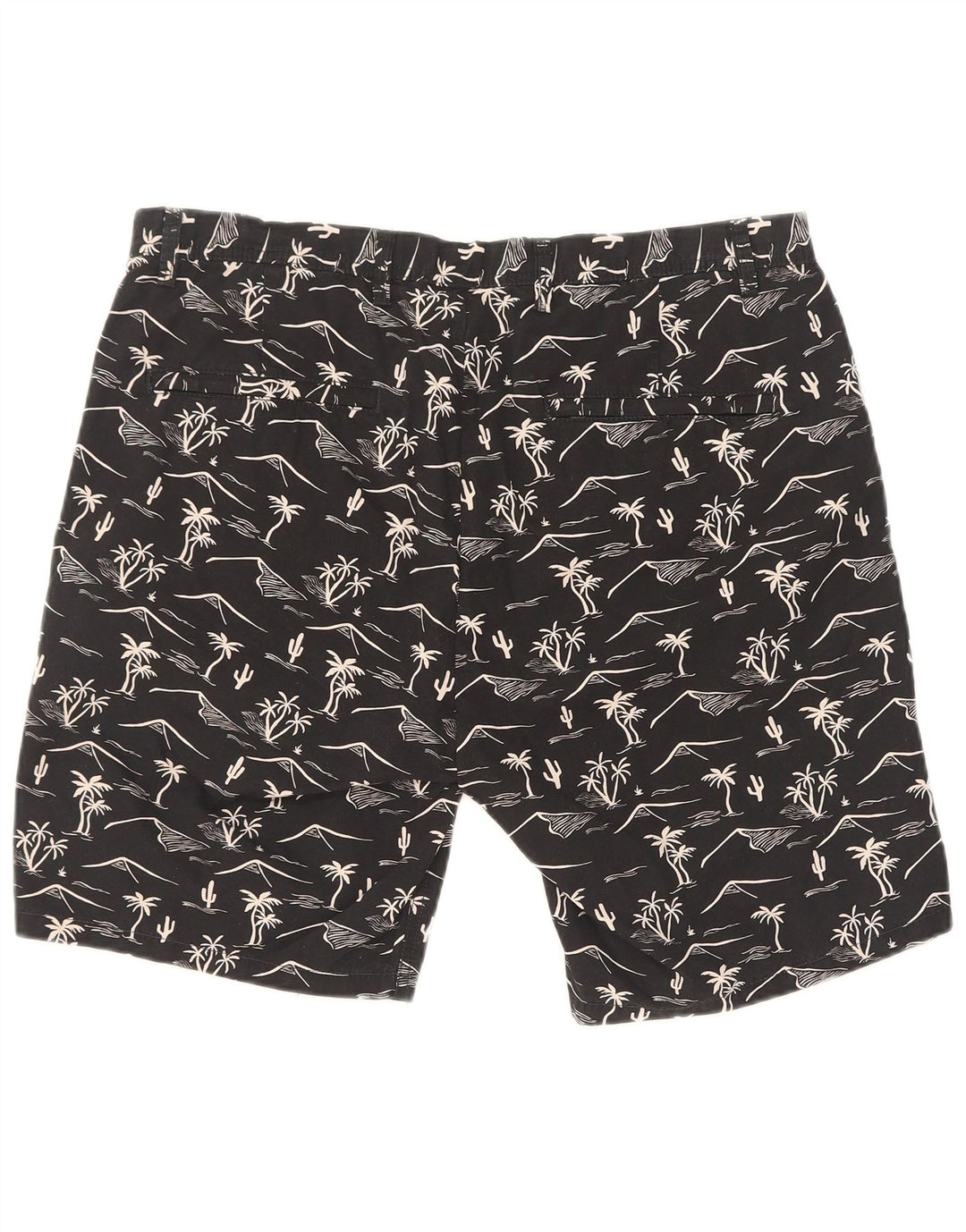 Męskie spodenki chino Scotch & Soda w abstrakcyjny wzór W32 Średni czarny hawajski