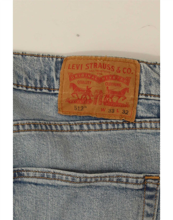 Męskie jeansy Levi's 512 Distressed Slim Tapered W33 L27 Niebieskie