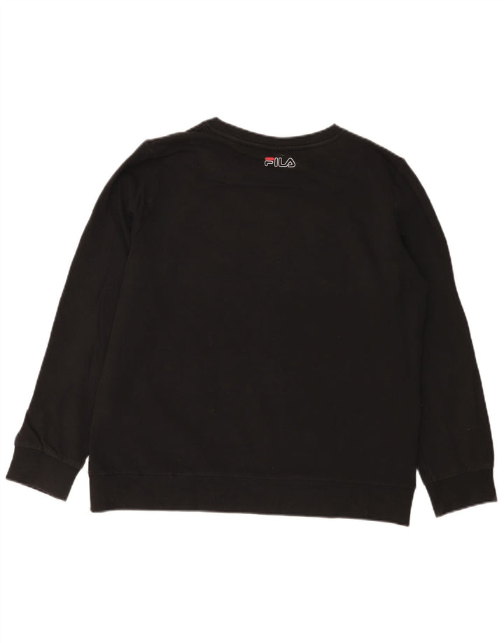 Damska bluza z grafiką Fila, UK 14, średnia czarna
