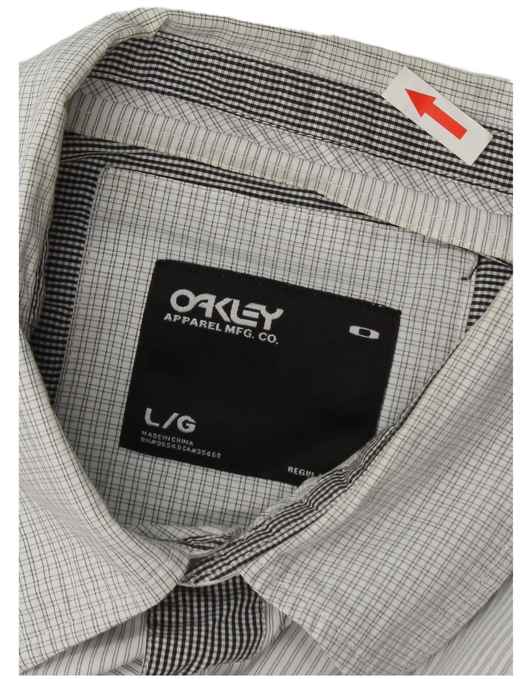 Koszula męska Oakley, duża, biała, patchworkowa