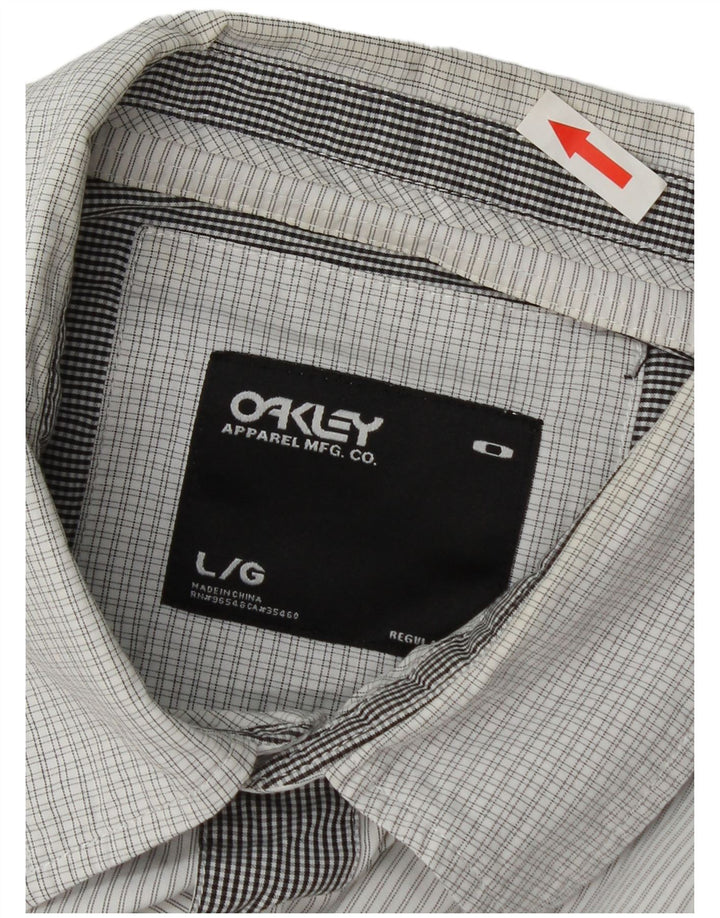 Koszula męska Oakley, duża, biała, patchworkowa