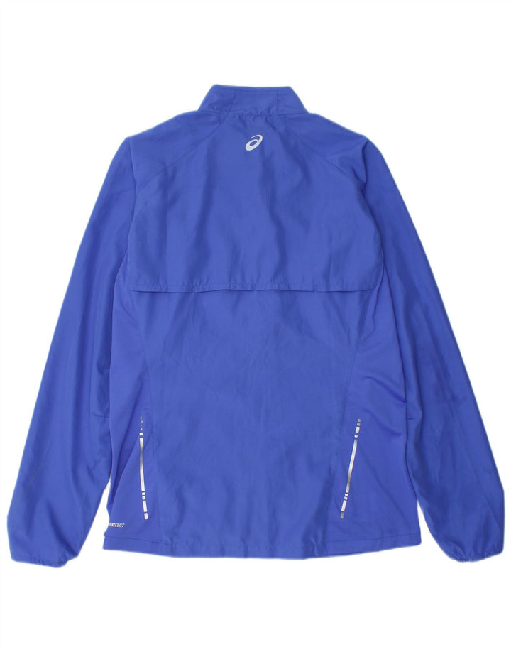 Damska kurtka dresowa ASICS UK 12, średni niebieski poliester