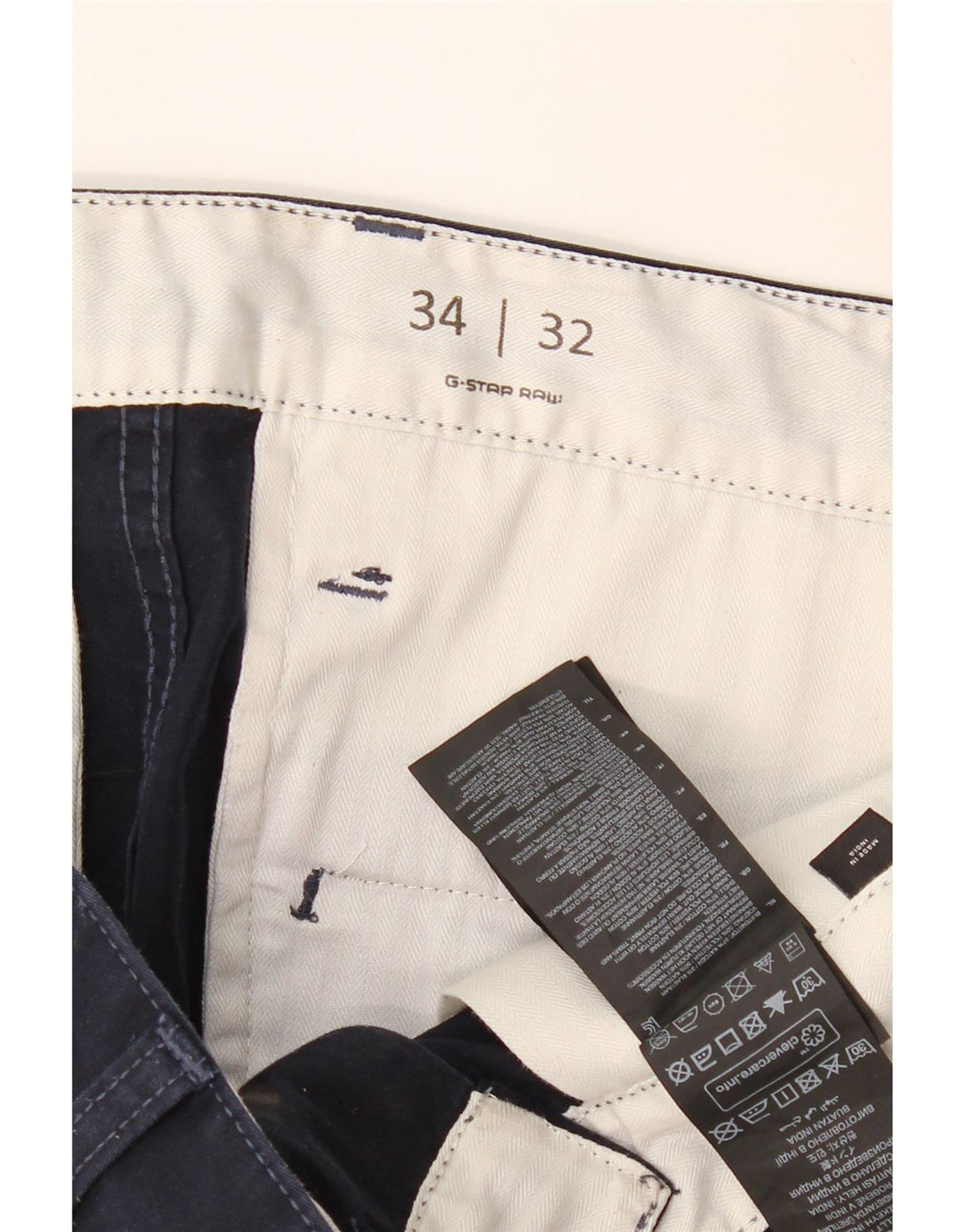 Męskie spodnie typu slim chino G-STAR W34 L32 Granatowa bawełna